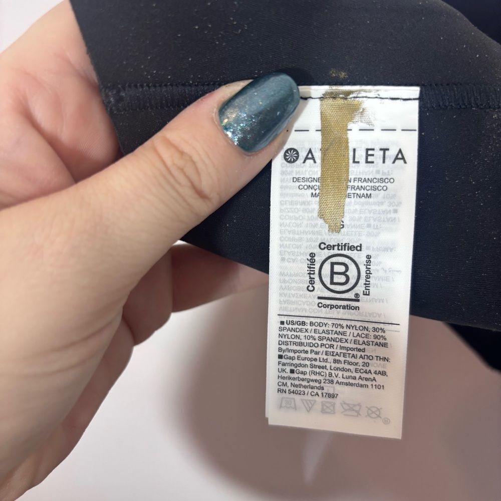 Athleta Ritual Lace Adjustable Bra NEW with tags Large A/C Black Lace - Picture 10 of 12